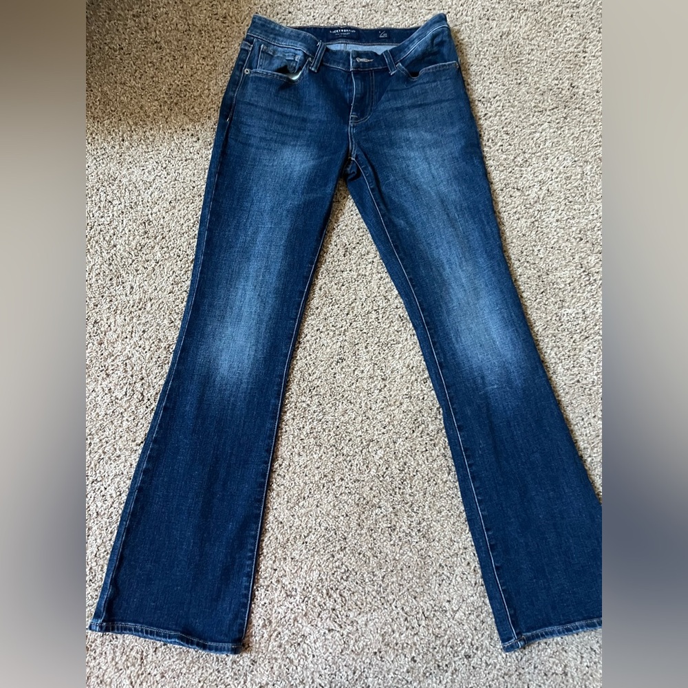 Low rise boot cut jeans